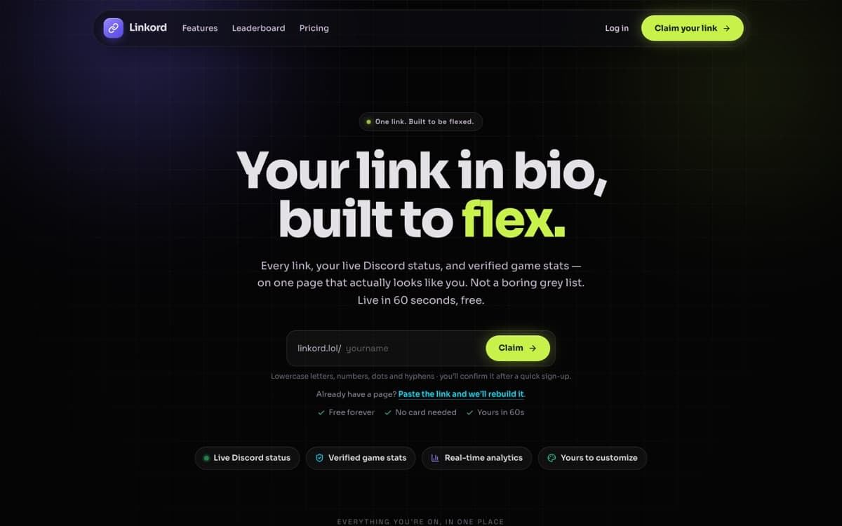Linkord's home page